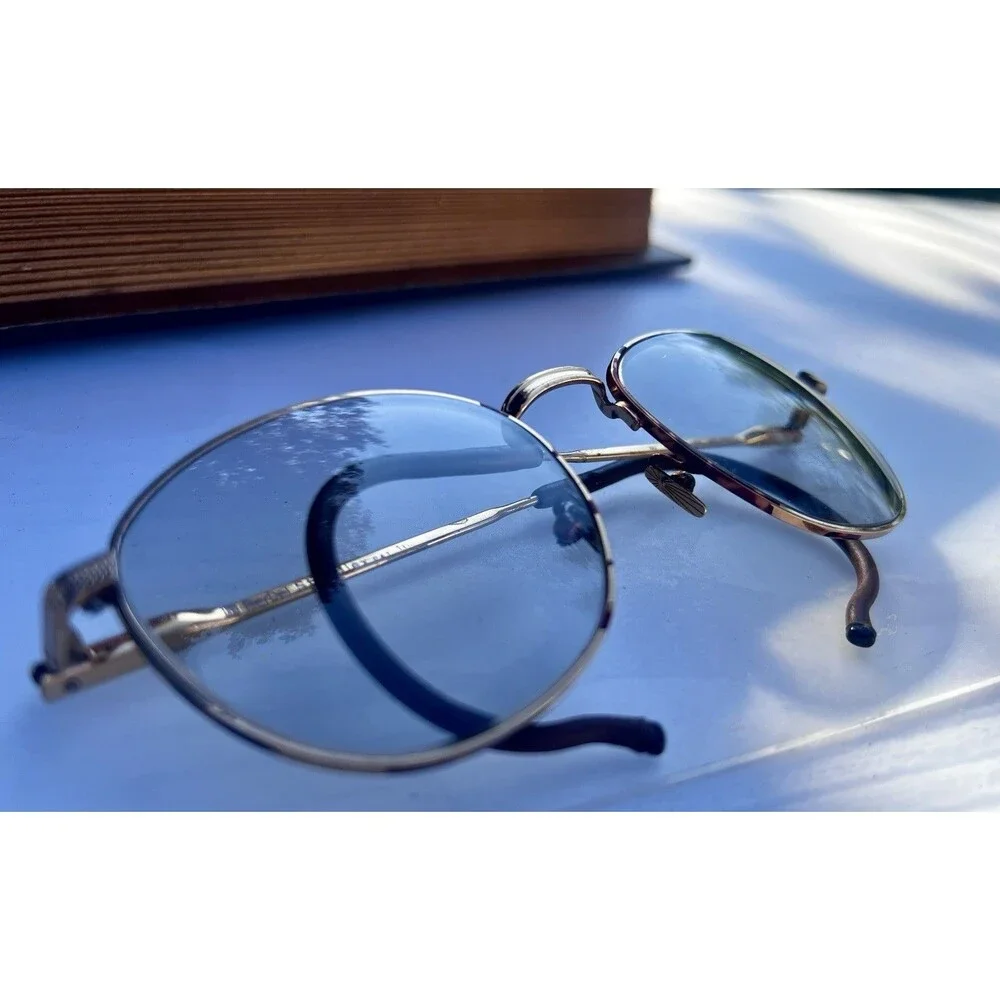 1970s Vintage BerDel Steroflex GEP Gold Eyeglass Frames Italy 55-19 Cable Temple